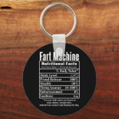 Voedingsfeiten Winkelwagen Machine Dad Jokes Funny Sleutelhanger (Voorkant)