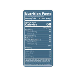 Voedingsffecten Blauwgroen honingetiketten Etiket