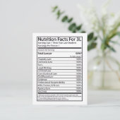 Voedingsgegevens voor een 3L Briefkaart (Staand voorkant)