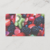 Voedingskaart voor fruit. visitekaartje (Achterkant)