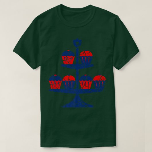 Voedingskoeken voor menselijke consumptie Cupcakes T-shirt (Design voorkant)