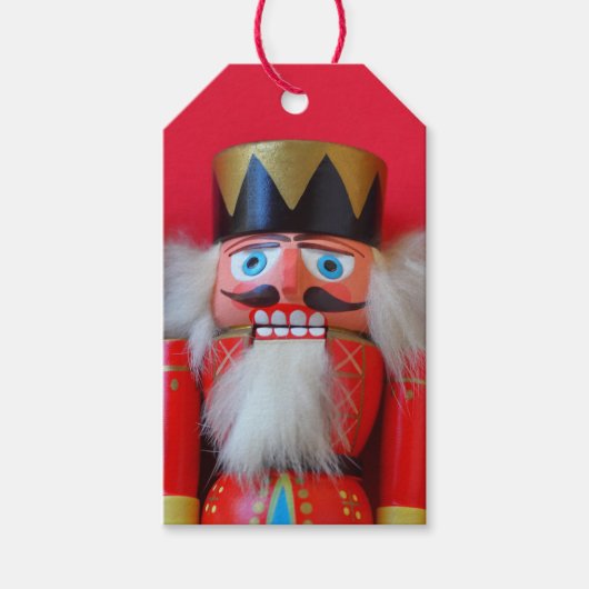 Voedingskraker in rood uniform cadeaulabel (Voorkant)