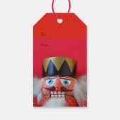 Voedingskraker in rood uniform cadeaulabel (Achterkant)