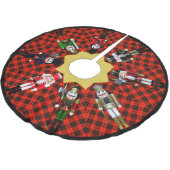 Voedingskrakers en rode spelden kerstboom rok (Gekanteld)