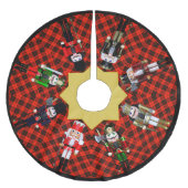 Voedingskrakers en rode spelden kerstboom rok (Voorkant)