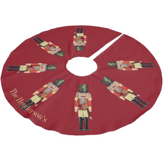 Voedingskrakers gepersonaliseerd kerstboom rok (Gekanteld)