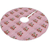 Voedingskrakers op strepen kerstboom rok (Gekanteld)