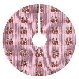 Voedingskrakers op strepen kerstboom rok