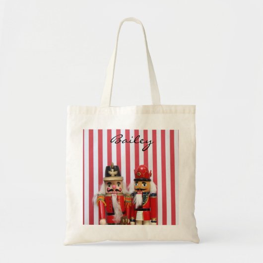 Voedingskrakers op strepen tote bag (Voorkant)