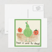 Voedingskunst voor kinderen, groen briefkaart (Voorkant / Achterkant)