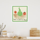 Voedingskunst voor kinderen, groen poster (Keuken)