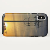 Voedingslijnen in de zonsondergang Case-Mate iPhone case (Achterkant (horizontaal))