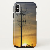 Voedingslijnen in de zonsondergang Case-Mate iPhone case (Achterkant)
