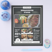 Voedingsmenubrochure Flyer (Enkel)