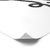 Voedingsmes en vork moderne grijs en wit poster (Hoek)