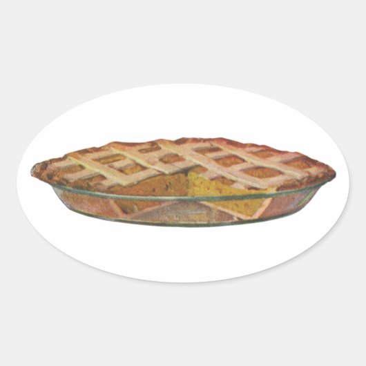  voedingsmiddelen, dessert, Thanksgiving Pumpkin P Ovale Sticker (Voorkant)
