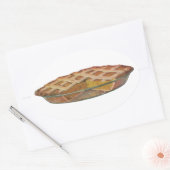  voedingsmiddelen, dessert, Thanksgiving Pumpkin P Ovale Sticker (Envelop)