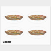  voedingsmiddelen, dessert, Thanksgiving Pumpkin P Ovale Sticker (Vel)