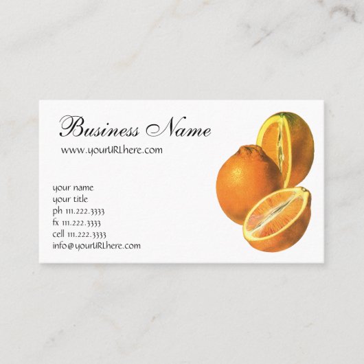  voedingsmiddelen, Fruit Organic Fresh Health Sina Visitekaartje (Voorkant)