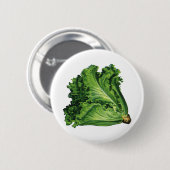  voedingsmiddelen, groene bladsla, groenten ronde button 5,7 cm (Voorkant /achterkant)