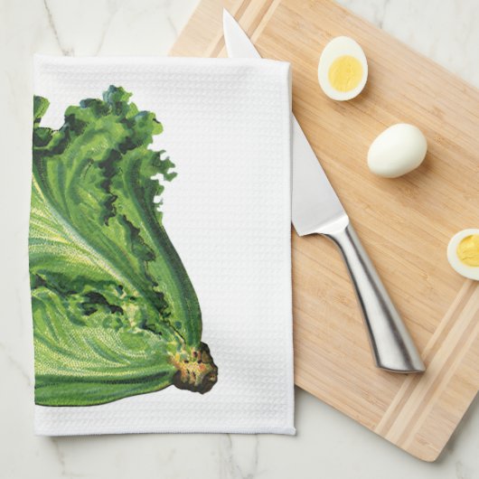  voedingsmiddelen, groene bladsla, groenten theedoek (Quarter Fold)