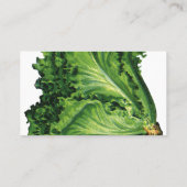  voedingsmiddelen, groene bladsla, groenten visitekaartje (Achterkant)