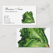  voedingsmiddelen, groene bladsla, groenten visitekaartje (Voorkant / Achterkant)