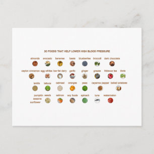 Voedingsmiddelen om hypertensie te helpen verlagen briefkaart