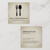 Voedingsmiddelen Vierkante Visitekaartje (Voorkant / Achterkant)