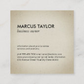 Voedingsmiddelen Vierkante Visitekaartje (Achterkant)