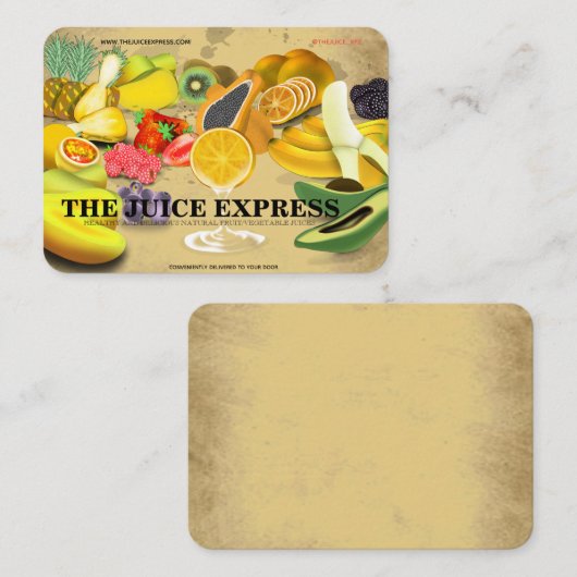 Voedingsmiddelen Visitekaartje  (Voorkant / Achterkant)