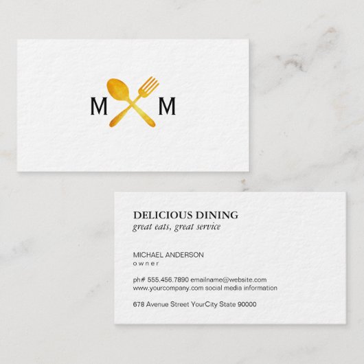 Voedingsmiddelen Visitekaartje (Voorkant / Achterkant)