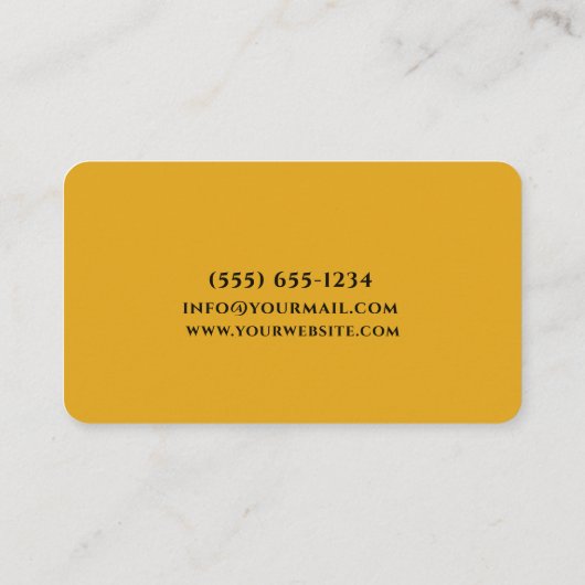 Voedingsontwerp Persoonlijke kauwkeuken Visitekaartje (Achterkant)