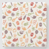 Voedingspatroon 2 stenen onderzetter (Voorkant)