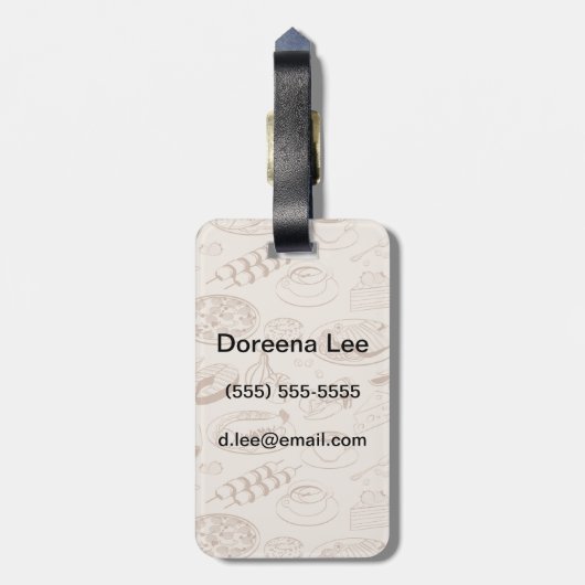 Voedingspatroon 3 bagagelabel (Achterkant verticaal)