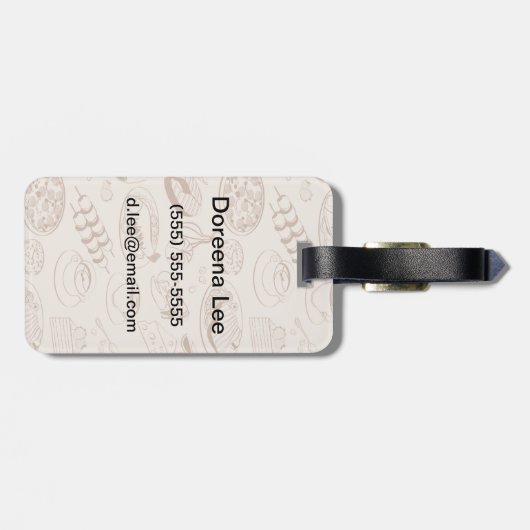 Voedingspatroon 3 bagagelabel (Achterkant horizontaal)