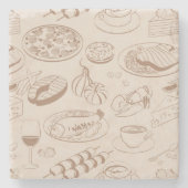 Voedingspatroon 3 stenen onderzetter (Voorkant)