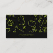 Voedingspatroon | Executive Chef | Keukenmanager Visitekaartje (Achterkant)