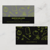 Voedingspatroon | Uitvoerend Chef | Keukenbeheer Visitekaartje (Voorkant / Achterkant)