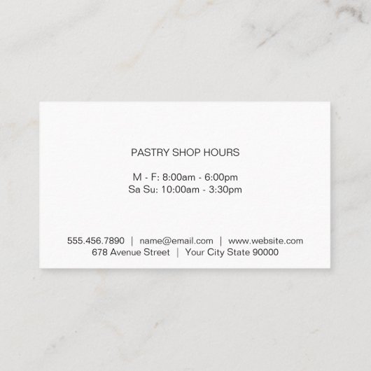 Voedingsrestaurant Salad | Chef Visitekaartje (Achterkant)