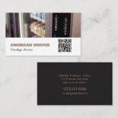 Voedingssnack van leverancier van Vending Service Visitekaartje (Voorkant / Achterkant)