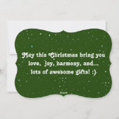 Voedingsstofkrakers Feestdagenkaart (Achterkant)