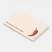 Voedingsthema Chili Pepper Monogram Post-it® Notes (Schuin)