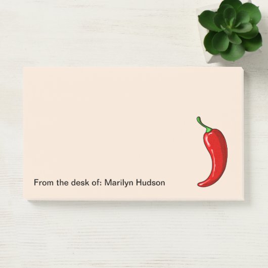 Voedingsthema Chili Pepper Monogram Post-it® Notes (Kantoor)