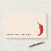 Voedingsthema Chili Pepper Monogram Post-it® Notes (Op bureau)