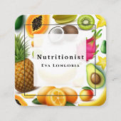 Voedingstherapeut Gezondheid en Wellness Vierkante Visitekaartje (Voorkant)