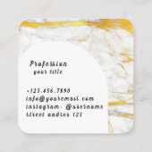 Voedingstherapeut Gezondheid en Wellness Vierkante Visitekaartje (Achterkant)