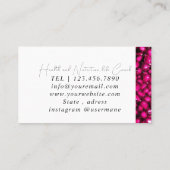 Voedingstherapeut Gezondheid en Wellness Visitekaartje (Achterkant)