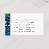 Voedingstherapeut Gezondheid en Wellness Visitekaartje (Achterkant)