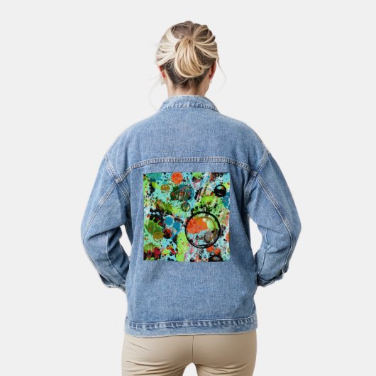 Voedingsvecht Graffiti Abstract Denim Jacket (Model)